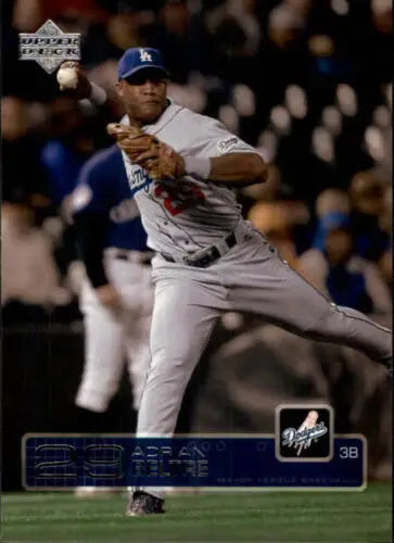 Baseball card of Adrian Beltre, 2003 Upper Deck #192 with original gloss finish
