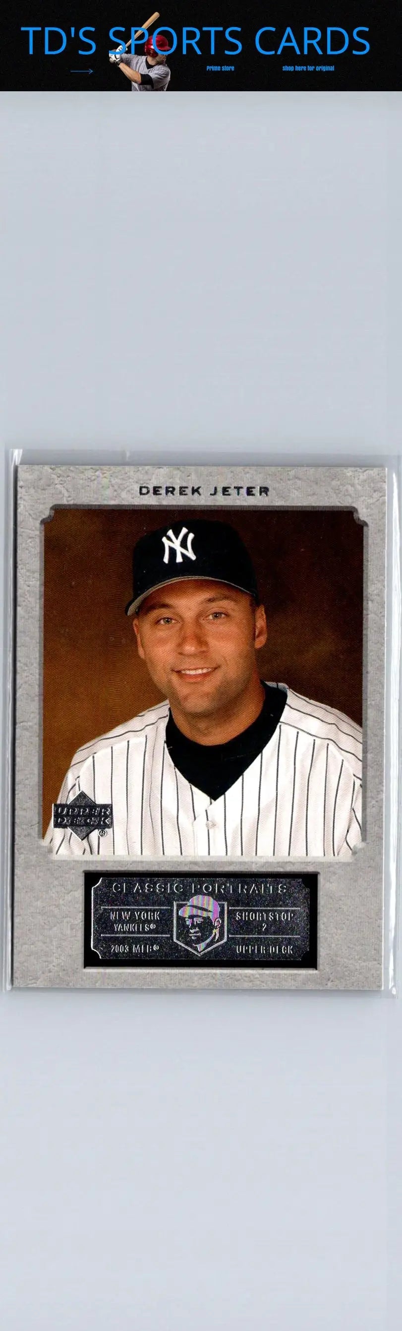 Derek Jeter baseball card from 2003 Upper Deck Classic Portraits collection
