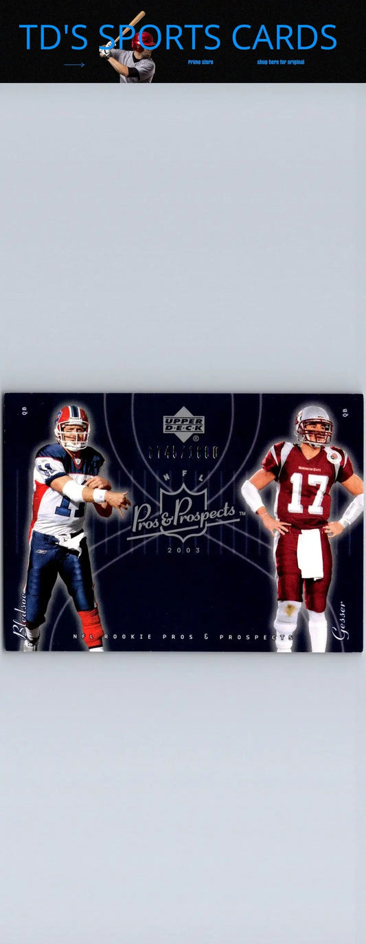 Football trading card featuring Jason Gesser and Drew Bledsoe from Upper Deck Pros