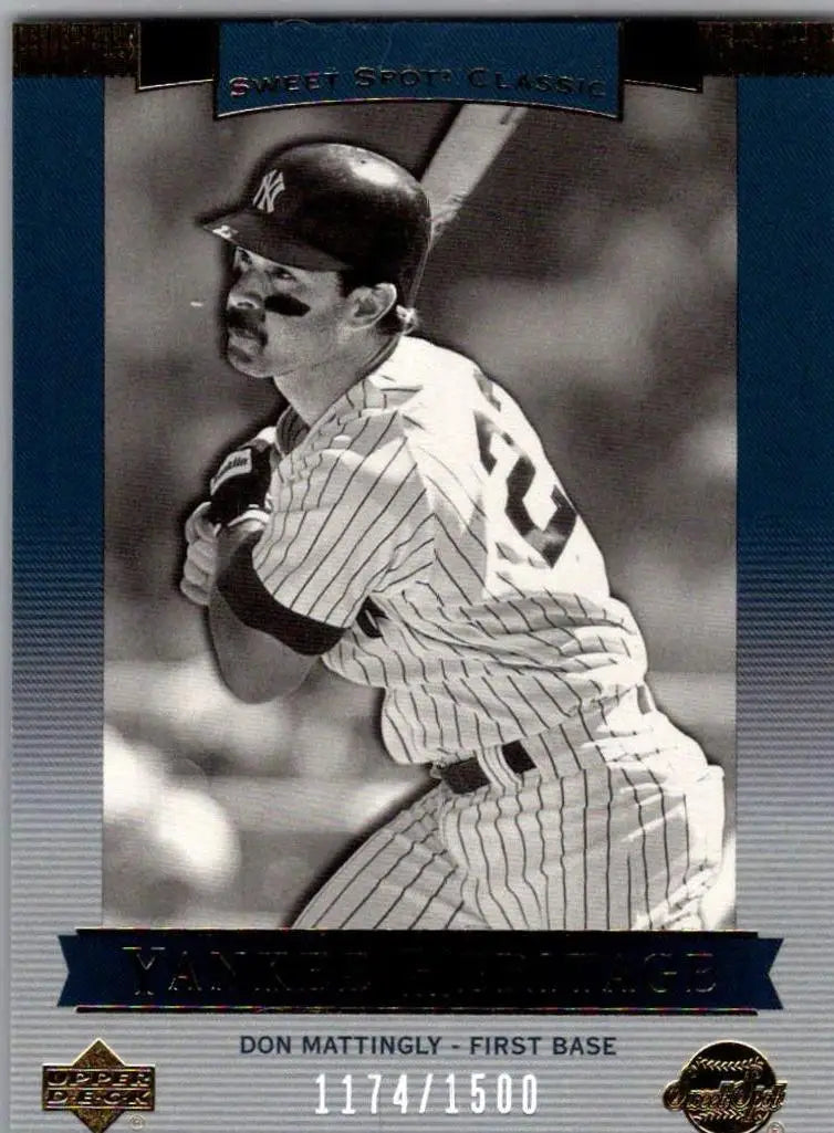 Don Mattingly baseball trading card from 2003 Upper Deck Sweet Spot Classic