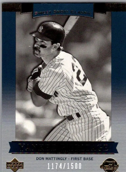Don Mattingly baseball trading card from 2003 Upper Deck Sweet Spot Classic