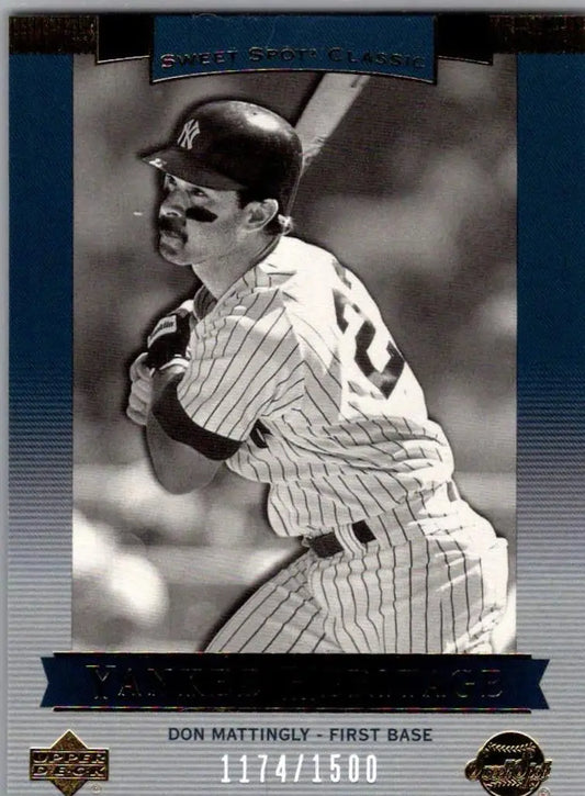 Don Mattingly baseball trading card from 2003 Upper Deck Sweet Spot Classic