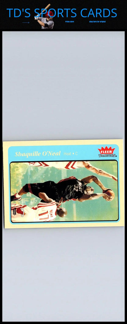 Fleer Tradition Shaquille O’Neal trading card 2004-05 edition in blue design