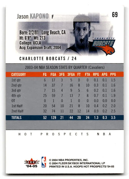 2004-05 Hoops Hot Prospects #69 Jason Kapono - Trading Card