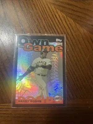 Holographic Barry Bonds baseball card from 2004 Topps San Francisco Giants collection