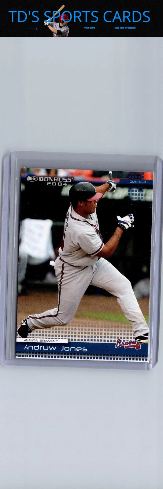 Andrew Jones baseball card from 2004 Donruss series featuring Andruw Jones #225