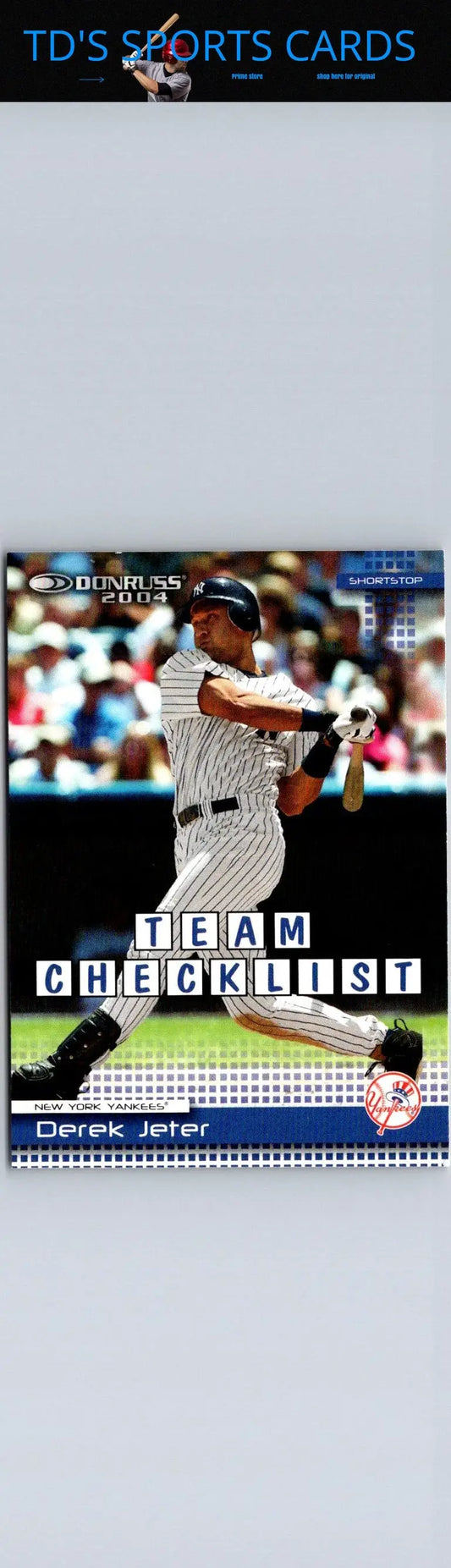 Derek Jeter baseball card from 2004 Donruss #379, a must-have for trading card collectors