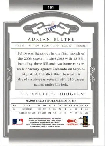 2004 Donruss Classics #101 Adrian Beltre NM-MT Dodgers