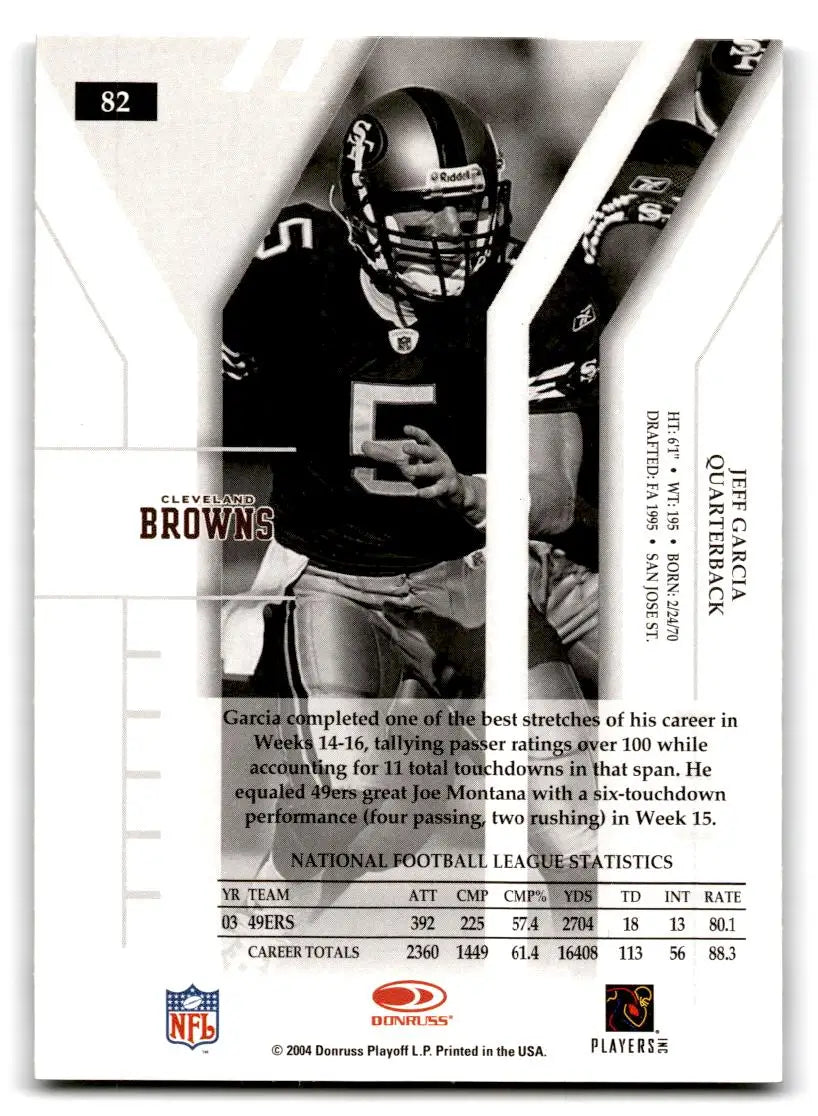 2004 Donruss Elite #82 Jeff Garcia - Trading Cards
