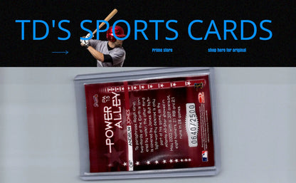 Andrew Jones baseball card from 2004 Donruss Power Alley series, PA15 Andruw Jones Red