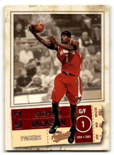 Stephen Jackson Indiana Pacers basketball card with original gloss, 2004 Fleer Authentix