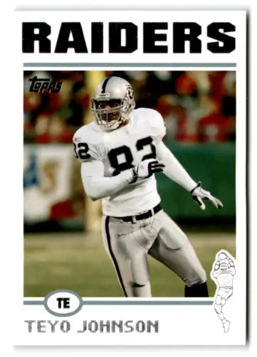 Teyo Johnson NM-MT trading card with original gloss from 2004 Topps Raiders set