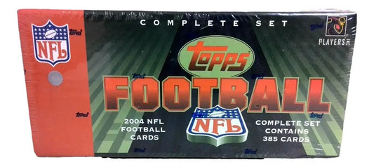 Complete set of 2004 Topps Football trading cards in factory sealed box