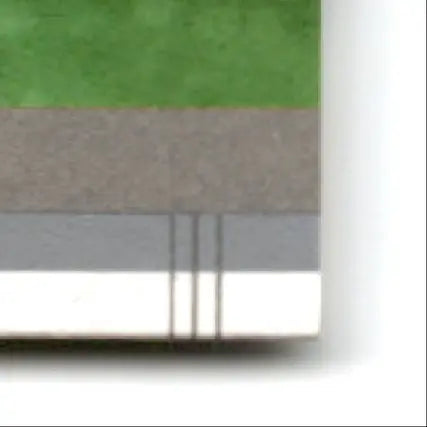 Layered material sample with green grey and white sections for 2004 Upper Deck Football Legends Jerry Rice #64 Oakland Raiders