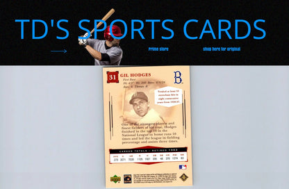 Gil Hodges baseball card from 2004 Upper Deck Sweet Spot Classic #31 collectible