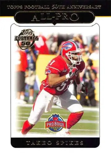 Takeo Spikes football card 2005 Topps #345 original gloss NM-MT Bills AP ID 53537