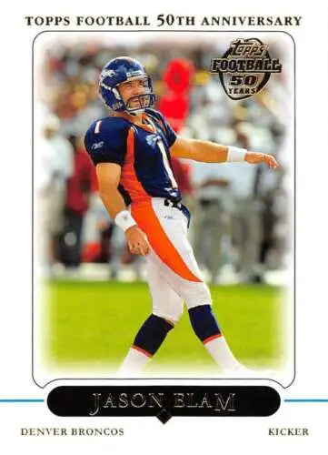 2005 Topps #75 Jason Elam NM-MT football card with original gloss from Simply Sandoval
