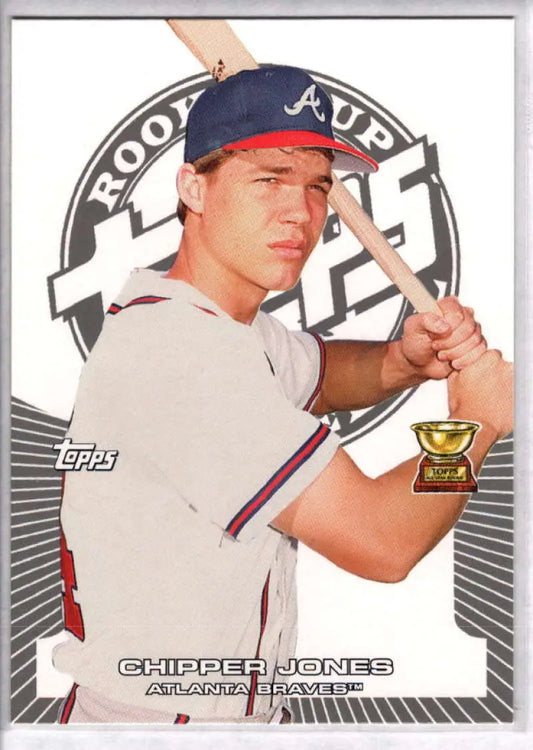 Chipper Jones batting in 2005 Topps Rookie Cup #92 Atlanta Braves Baseball Card