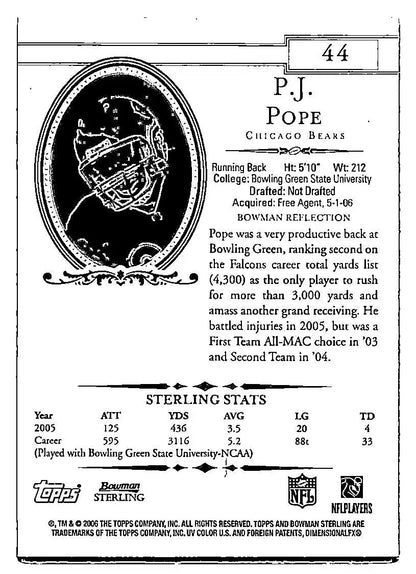 2006 Bowman Sterling #44 P.J. Pope - Trading Card