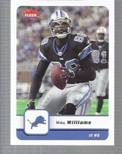 Football trading card featuring Mike Williams from 2006 Fleer with original gloss