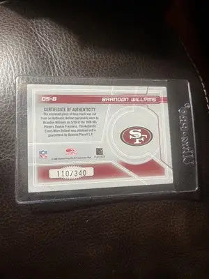 Brandon Williams football card from Leaf Rookies Stars in 2006 Dress for Success set
