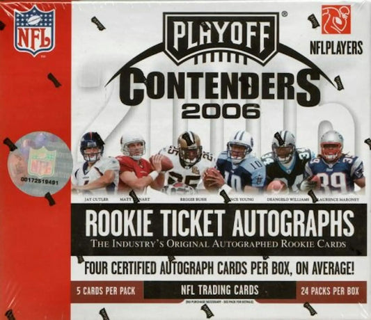 Sealed 2006 Playoff Contenders NFL football hobby box with trading cards