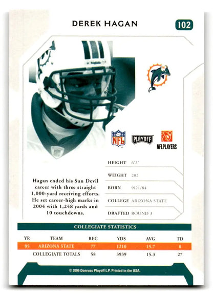 2006 Playoff NFL Playoffs #102 Derek Hagan - Trading Card