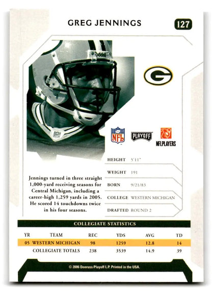 2006 Playoff NFL Playoffs #127 Greg Jennings - Trading Cards