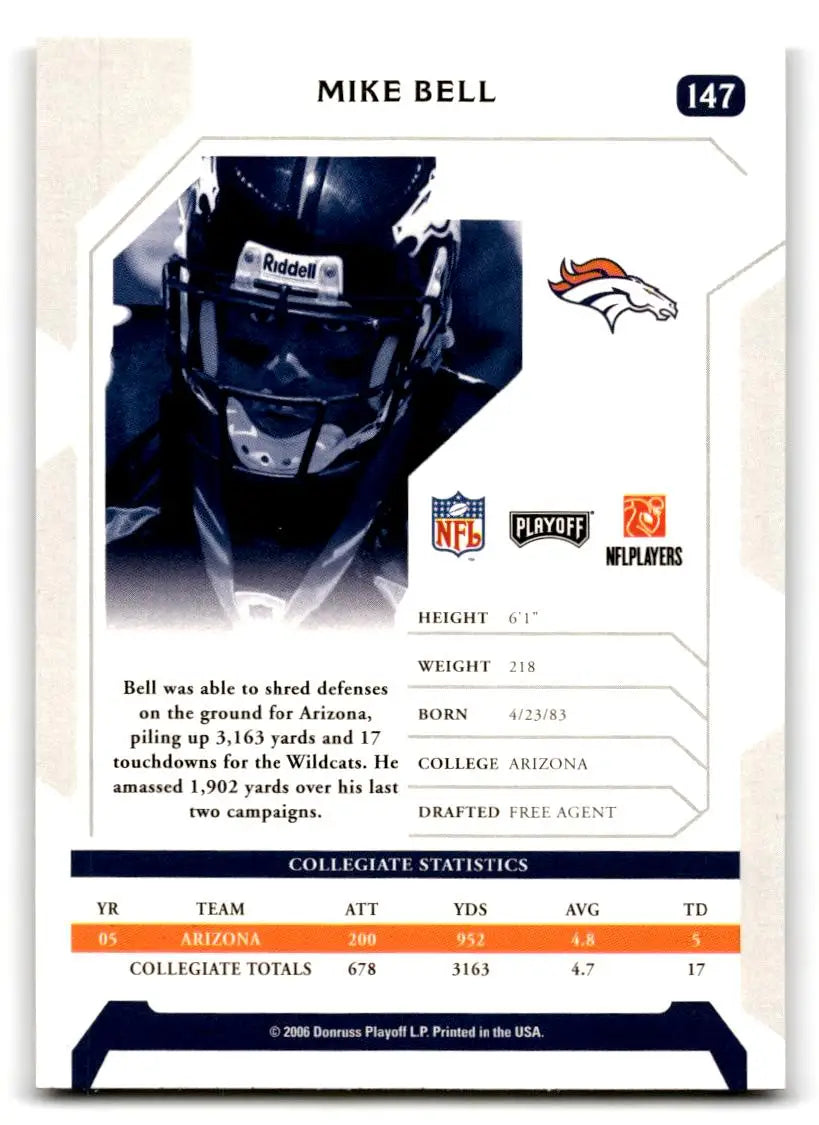 2006 Playoff NFL Playoffs #147 Mike Bell - Trading Card