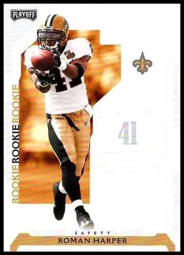 Roman Harper rookie card from 2006 Playoff NFL Playoffs with original gloss finish