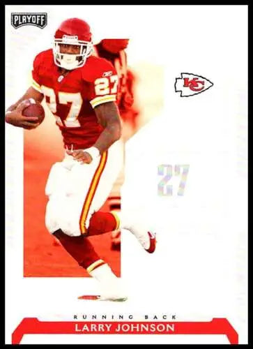 Larry Johnson football card 2006 Playoff NFL Playoffs with original gloss NM Chiefs