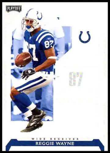 2006 Playoff NFL Playoffs #49 Reggie Wayne NM card featuring original gloss finish