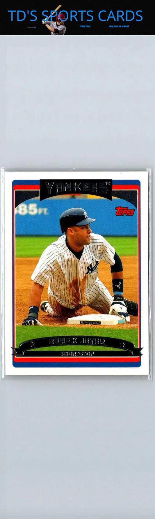Derek Jeter baseball card from 2006 Topps #500 displayed for collectors