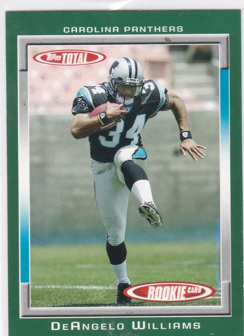 DeAngelo Williams RC Rookie running in 2006 Topps Total jersey number 34 for Carolina Panthers