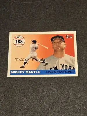 Mickey Mantle baseball card MHR185 Mickey Mantle Home Run History from 2006 Topps