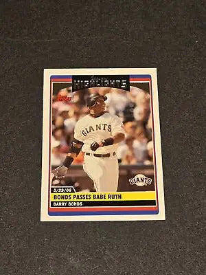 2006 Topps Updates & Highlights #UH176 Barry Bonds baseball card featuring Barry Bonds