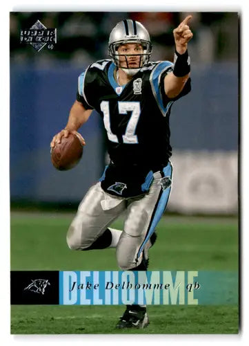 Original gloss Upper Deck Jake Delhomme football card from 2006 Panthers set