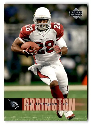 Original gloss Football trading card from Upper Deck featuring J.J. Arrington Cardinals