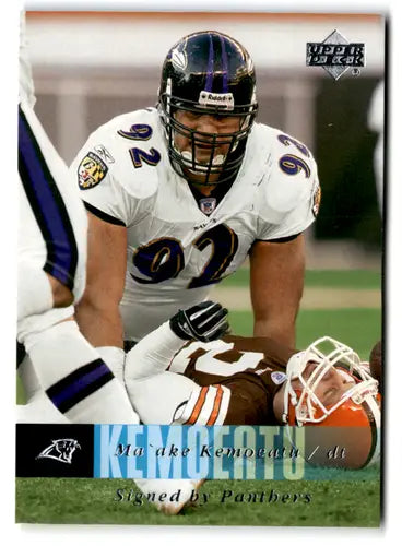 Original gloss football trading card featuring 2006 Upper Deck Ma Ake Kemoeatu Panthers