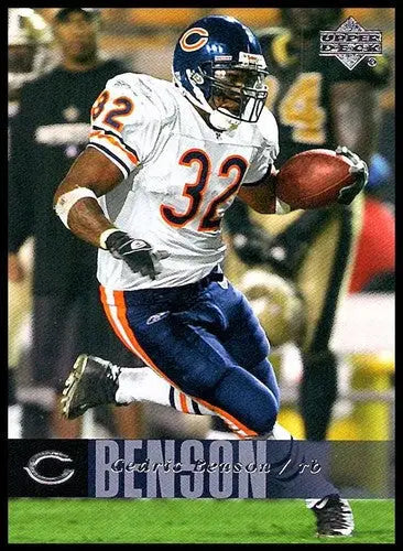Original gloss of Cedric Benson in action for 2006 Upper Deck Bears ID 77472