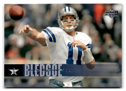 Original gloss 2006 Upper Deck Drew Bledsoe Cowboys football card with ID 77487