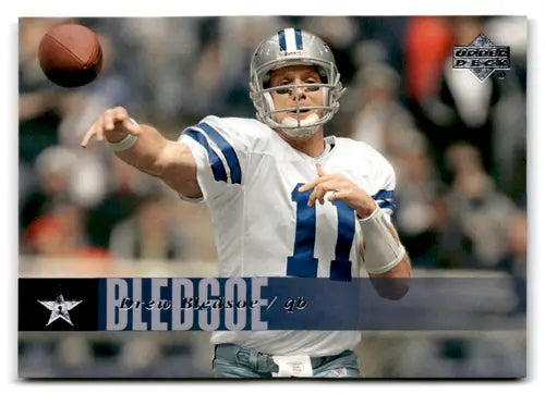 Original gloss 2006 Upper Deck Drew Bledsoe Cowboys football card with ID 77487