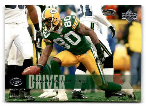 Original gloss Donald Driver football card from 2006 Upper Deck Packers ID 77763