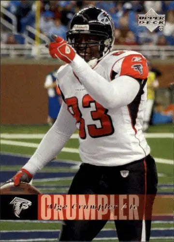 Original gloss of Alge Crumpler football card from 2006 Upper Deck Falcons series