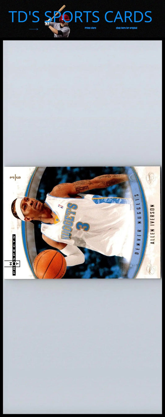 Allen Iverson basketball card from 2007-08 Fleer Hot Prospects #8 collectible edition