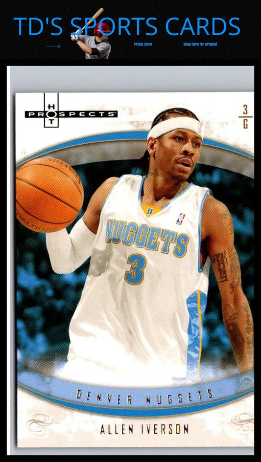 Allen Iverson basketball card from 2007-08 Fleer Hot Prospects #8 collectible series