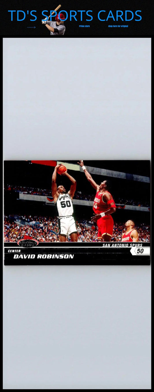 David Robinson 2007-08 Stadium Club #85 trading card showcasing a basketball legend