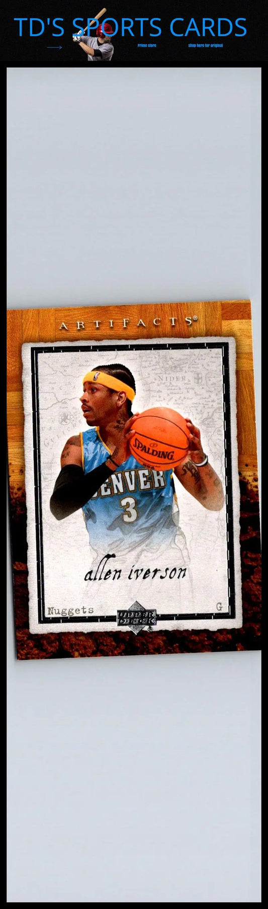 Allen Iverson basketball card from 2007-08 Upper Deck Artifacts #23 design