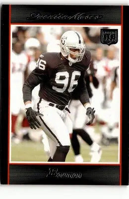 Football trading card featuring Quentin Moses of the Oakland Raiders from 2007 Bowman #182