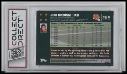 Jim Brown football card from 2007 Topps #22 Jim Brown Turn Back the Clock Other 9